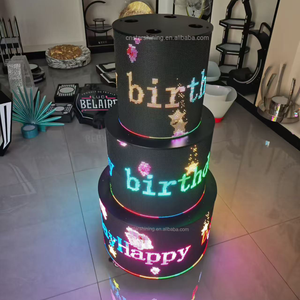 Fournisseur d'usine OEM ODM, personnalisation du logo, gâteau lumineux LED coloré pour présentoir de bouteilles de champagne, mariage, fête d'anniversaire - Product Image 3