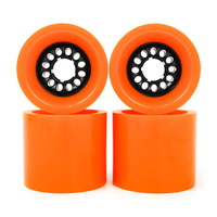 Roues de longboard en PU moulé 76 mm, centres alignés, dureté 78AA, haute vitesse, durables, rebond 80 %, charge 100 kg