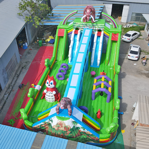 Château gonflable d'extérieur QIYI pour enfants - Matériel PVC, installation facile, grand parc d'attractions - Product Image 1