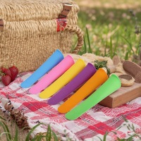 Moules à glaces en silicone réutilisables pour enfants, multicolores, pour la fabrication de bâtonnets glacés, tubes de congélation DIY, forme de pop, facile à démouler