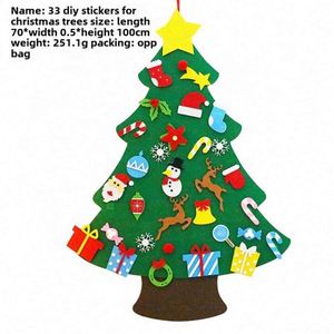 Nuevo Diseño de Decoración Navideña, Árbol de Navidad de Fieltro para Colgar en la Pared, Regalo para Niños con Color y Tamaño Personalizables - Product Image 4