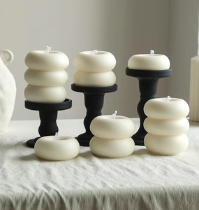 <span class=keywords><strong>Vela</strong></span> aromática de cera de soja en forma de rosquilla creativa, decoración romántica para el hogar, dormitorio, adornos para Navidad, Acción de Gracias, vacaciones de Pascua - Product Image 3