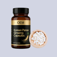 Extrait de Ginseng Rouge Coréen en Marque Blanche OEM/ODM, Extrait de Racine de Panax Ginseng, Capsules de Panax Ginseng Coréen