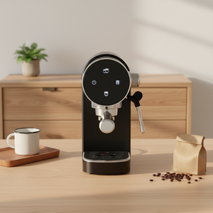 Máquina de Espresso Semiautomática con Panel Táctil de Diseño Moderno y Elegante, Espumador de Leche, Carcasa de Plástico, 15 Bares de Presión, Capacidad para 2 Tazas - Product Image 2