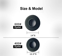Œillet métallique en laiton personnalisé Peisidike avec logo, tailles 10mm-15mm, placage émaillé, lavable et sans nickel