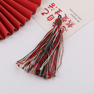 Borlas de Algodón Trenzadas a Mano de Estilo Étnico, Colores Navideños, Accesorios Decorativos para Joyería DIY - Product Image 2