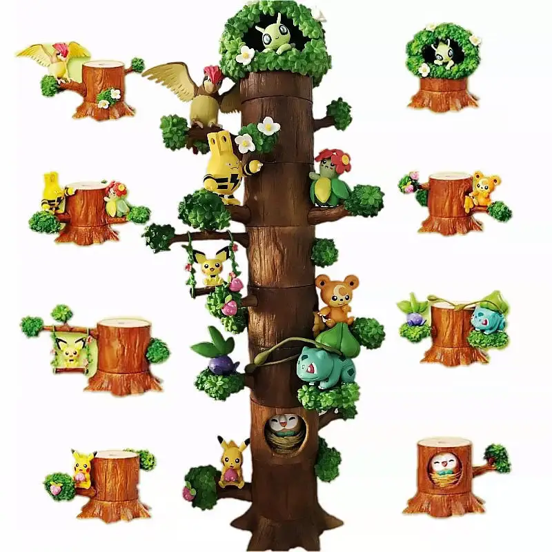 Poke PVC Tree Stump 8 Stück Pocket Monster Figuren Puppe Pokmon Go Forest Stump Spielzeug für Geschenk figur