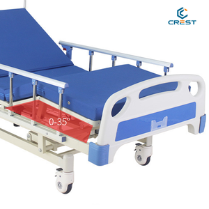 Cama Médica Manual <span class=keywords><strong>de</strong></span> Tres Manivelas, Mobiliario Hospitalario, Mejora la Comodidad del Paciente con Estructura Metálica Resistente - Product Image 2