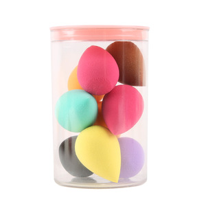 Lot de 9 mini éponges applicatrices de maquillage sans latex en PU hydrophile pour estomper les fards à paupières - Product Image 1