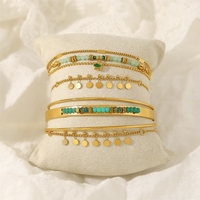 Bracelet Perlé Bowei en Pierres Naturelles Empilées, Style Bohème, Pendentif Œil de Diable, Bijoux de Luxe Légers