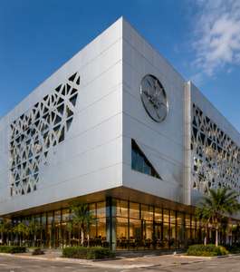 Panneau composite en aluminium PVDF de 4 mm ACP 1220x2440 mm pour <span class=keywords><strong>galerie</strong></span> d'art et revêtement de façade extérieure de bâtiment commercial - Product Image 1