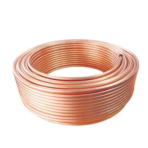 Rollo de tubería de cobre de refrigeración Tubo de aleación de cobre 7 16 Aire acondicionado Tubo de cobre Pago LC