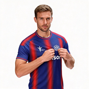 Maillot de football personnalisé avec logo brodé pour hommes, OEM ODM, sublimation, respirant, col rond, vêtements de sport, tenue de football - Product Image 3