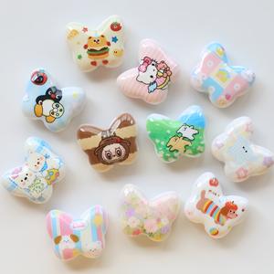 Perline Sciolte con Stampa di Animali Cartoon e Farfalle, Materiali per Braccialetti e Collane Fai-da-Te, Accessori per Gioielli - Product Image 3