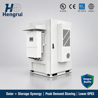 Armoire de système de stockage d'énergie commercial 215 kWh 100 kW avec batterie LiFePO4, onduleur AC, refroidissement liquide et station de charge de VE de secours