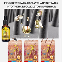 Huile de croissance rapide des cheveux en 7 jours, traitement du cuir chevelu au gingembre, sérum, ingrédients végétaliens, produit de beauté nourrissant pour hommes et femmes, anti-perte de cheveux