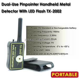 Dual-Use <b>Pinpointer</b> Handheld <b>Metal</b> <b>Detector</b> <b>Metal</b>/Body Security <b>Detector</b> With LED Flash TX-2002 - Product Image 1