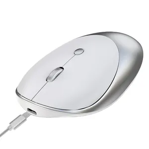 New Arrived 3 Mode Type-C Charging 1600dpi Rechargeable Ultra Slim Flat 2.4G Bluetooth Mouse
