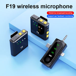 Micrófono Lavalier Inalámbrico Universal F19 3 en 1, 2.4G, Portátil, para Grabación de Teléfono, Podcast, TikTok Live - Product Image 2