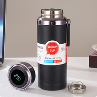 Vaso de acero inoxidable portátil inteligente, botella de agua deportiva de moda, pantalla LED de temperatura, taza de viaje aislada al vacío para regalo