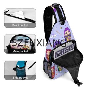 Pas cher prix sans couture décontracté mode dessin animé K-pop démon chasseurs épaule mâ<span class=keywords><strong>le</strong></span> main coréen personnalisé cyclisme violet poitrine - Product Image 5