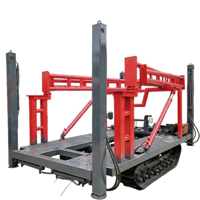 Factory Direct Diesel Engine 8 Wheel Rubber Track Crawler Chassis High Outriggers Tower Water Well Drilling Rig Parts 5 Year
