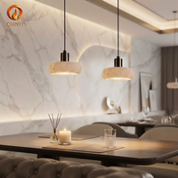 Luminaire suspendu en marbre, style nordique, petite taille, hauteur réglable, LED, pour cuisine et salon