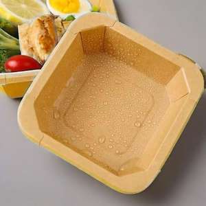 Boîte à bento octogonale jetable en papier, conteneur à sushi pour fruits coupés, repas légers, salades, emballage en papier kraft à emporter - Product Image 6