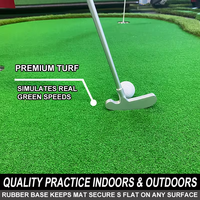 Tapis de golf artificiel pour intérieur/extérieur, résistant au feu, en PE/EVA/PP, 1x3m/1.5x3m/2.5x3m ou tailles personnalisées