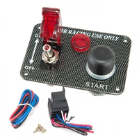Panneau de commande d'allumage pour moteur de course, bouton de démarrage performance avec capot de sécurité rouge pour la course