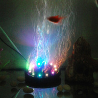 Lumière LED submersible multicolore pour aquarium, décoration de l'aquarium, amélioration de l'oxygénation, disque d'air circulaire en plastique, 220V