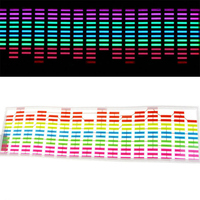 Égaliseur sonore activé par le son pour pare-brise de voiture, lumière néon EL pour voiture, lampe rythmique musicale, autocollant de style avec boîte de contrôle