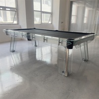 Table de billard multifonctionnelle et minimaliste en verre trempé, style moderne, la plus populaire, 2-en-1, étanche, 7, 8 et 9 pieds