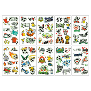 DAMAI Fluorescent Soccer <b>Temporary</b> <b>Tattoos</b> Party Favors for Sports Themed Party Club Gathering Decorations - Product Image 1