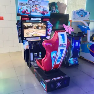 2024 máquina de jogos de simulador de corrida de condução de arcade de jogador único Lcd de 32 polegadas a fichas