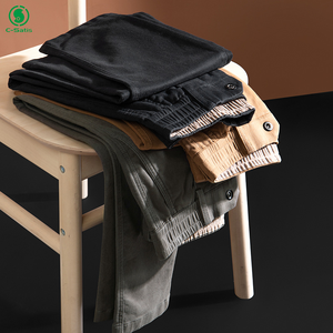 Pantaloni da uomo di lusso leggero e di alta qualità Slim Fit comodi pantaloni da sposa Casual sottili <span class=keywords><strong>in</strong></span> <span class=keywords><strong>cotone</strong></span> traspirante da uomo - Product Image 5