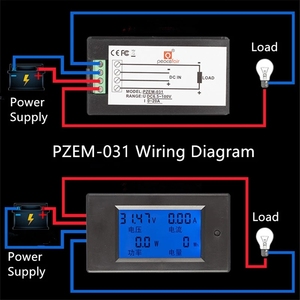 PZEM-031 12V 100V 20A 4 en 1 Voltímetro Digital LCD para Autos, Indicador de Voltaje CC, Amperímetro, Medidor de Energía en Vatios y kWh, Probador de Voltaje Solar - Product Image 4