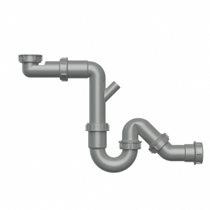 Pipa pembuangan wastafel dapur Universal, pipa pembuangan limbah bentuk U drainase PP dengan pemasangan mudah dan garansi 1 tahun - Product Image 1