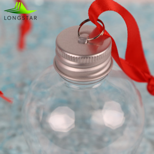 Longstar Wholesale 50oz-500oz 8cm Jarre <span class=keywords><strong>à</strong></span> liqueur transparente <span class=keywords><strong>en</strong></span> <span class=keywords><strong>plastique</strong></span> PET remplie <span class=keywords><strong>de</strong></span> <span class=keywords><strong>boule</strong></span> transparente pour décorations <span class=keywords><strong>de</strong></span> Noël - Product Image 2