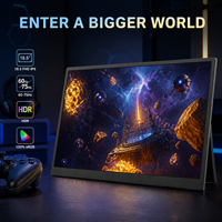 Moniteur de jeu de 18,5 pouces pour ordinateur portable FHD IPS 1080P HDR 60-75Hz Écran portable pour jeux avec double Type-C