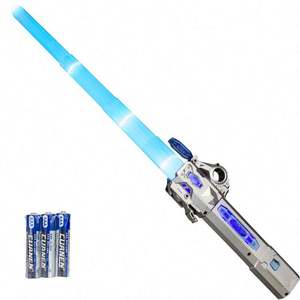 Sabre laser LED 2-en-1 pour enfants, écologique, en plastique, avec effets sonores, jouet lumineux d'extérieur pour garçons et filles - Product Image 4