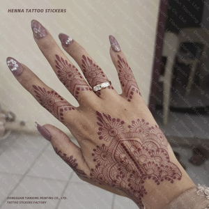 <span class=keywords><strong>Tatuajes</strong></span> Temporales de Henna al por Mayor, Diseño de Rosa Marrón, Resistentes al Agua, Aplicación con Dos Manos, <span class=keywords><strong>para</strong></span> Mujeres - Product Image 4