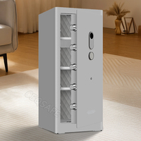 CEQSAFE Coffre-fort intelligent WiFi TUYA APP antivol en acier pour bureau et domicile avec bouton d'alarme, empreinte digitale, ignifuge et mot de passe simple