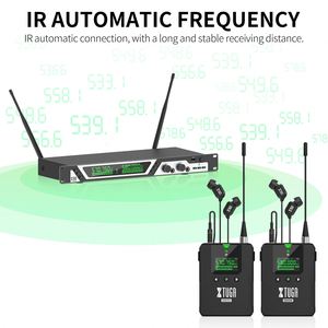 Système de monitoring intra-auriculaire sans fil stéréo professionnel XTUGA SEM200, moniteur intra-auriculaire en métal avec fonction Bluetooth pour musiciens - Product Image 3