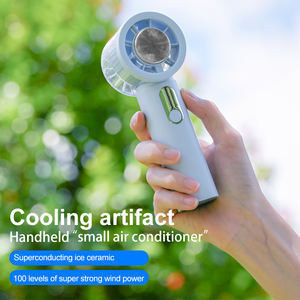 Ventilador de Mano Recargable sin Aspas de 5 Velocidades, Modo Frío, Compresión, Alimentación USB, Uso en Exteriores, Construcción de Plástico, Operación en Inglés - Product Image 3