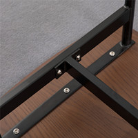 Table basse moderne en bois courbé de style minimaliste du milieu du siècle, avec plateau rectangulaire arrondi et structure métallique, pour salon (vente en gros)