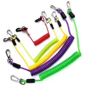 Spring Coil Lanyard Expandable Strong And Durable Bungee Tool Coil Lanyard