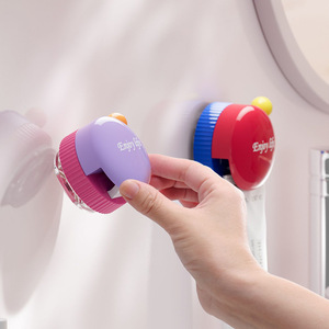 Enjoy Life Suction <b>Toothpaste</b> <b>Holder</b> Wall Mounted Plastic Circular Contemporary Bathroom Storage Rack - Product Image 3