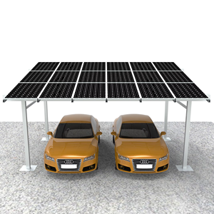 Wholesale Aluminum Solar Carport Mount For Double Car Parking Residential Commercial Quick Install OEM Custom Size Logo