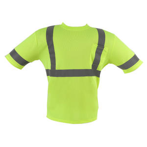 Vêtements de travail haute visibilité HBC, chemise de sécurité à manches longues vert fluorescent avec bandes réfléchissantes, t-shirt de sécurité - Product Image 1